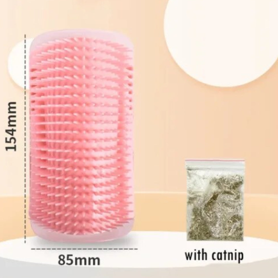 Cat Self Groomer with Catnip - Wall corner