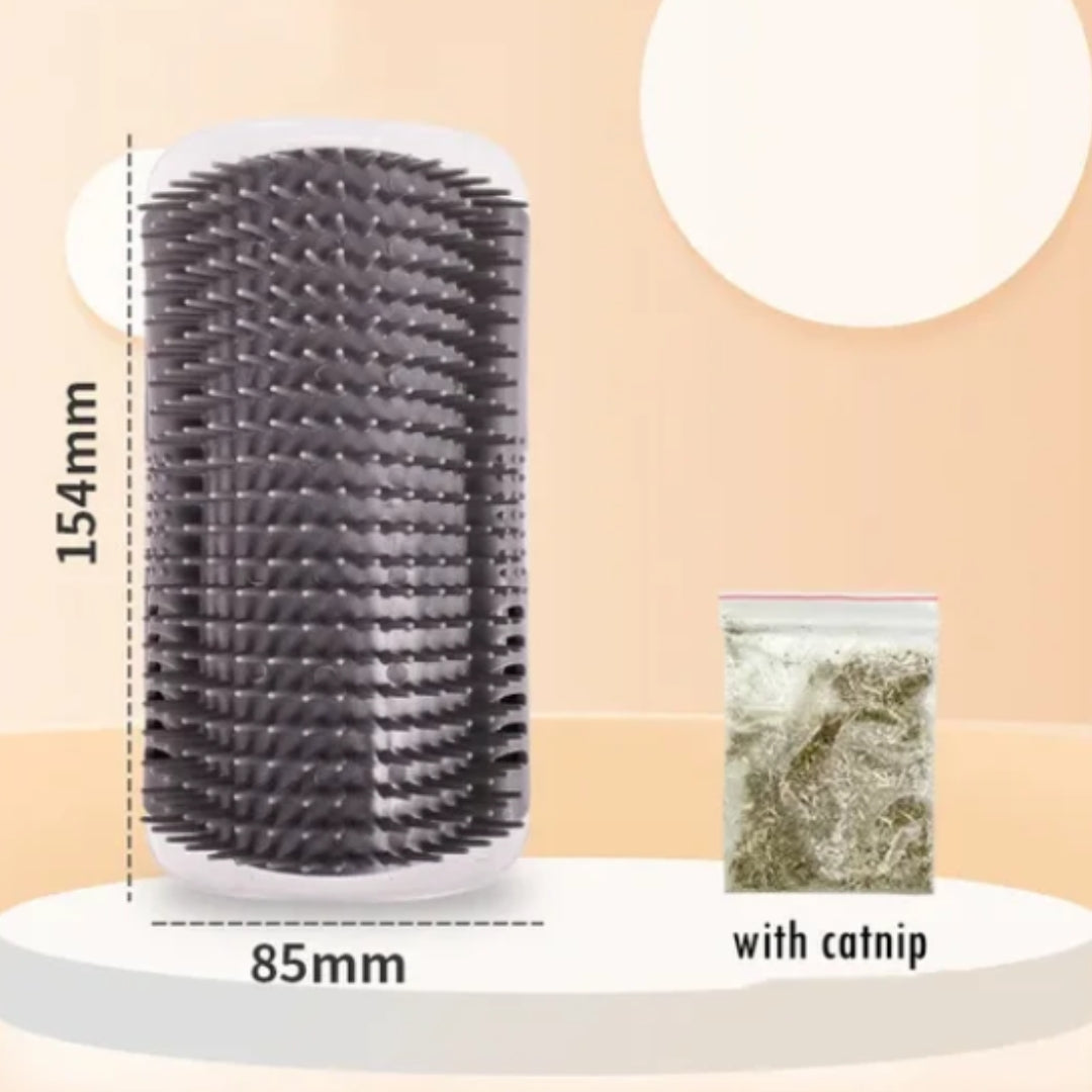 Cat Self Groomer with Catnip - Wall corner