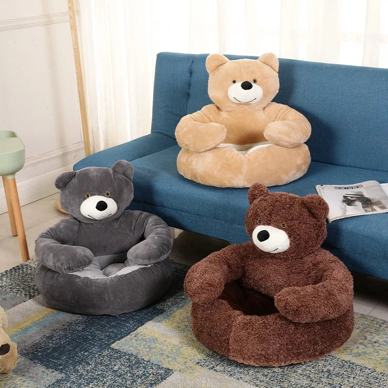 Cat Bed - Cozy Bear Shaped Pet Bed