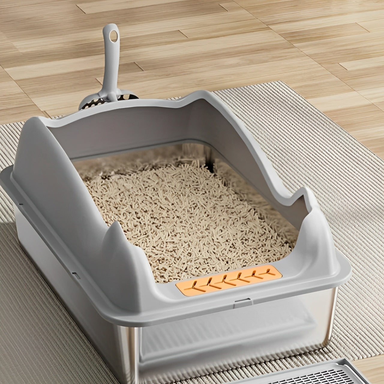 Extra Large Stainless Steel Cat Litter Box