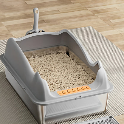 Extra Large Stainless Steel Cat Litter Box