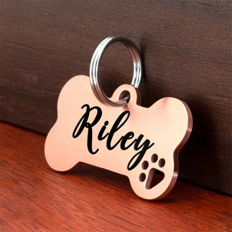 Personalized Pet Tag - Custom Engraved Stainless Steel Pet ID Tag