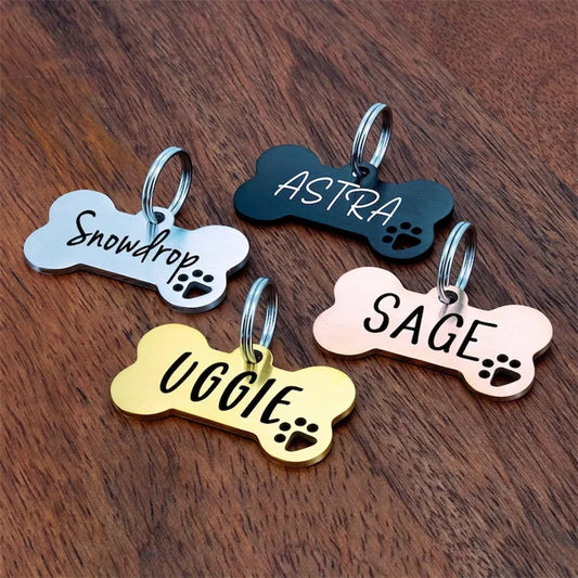 Personalized Pet Tag with Custom Engraving for Cat and Dog Names