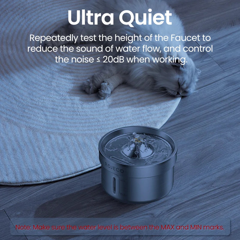 Stainless Steel Pet Drinking Fountain Automatic Cat Water Fountain Smart Pet Water Dispenser for Dog Cat Drinking Supply 2L Grote Capaciteit - product feature