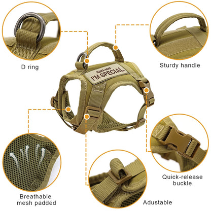 Tactical Nylon Cat Harness with Handle