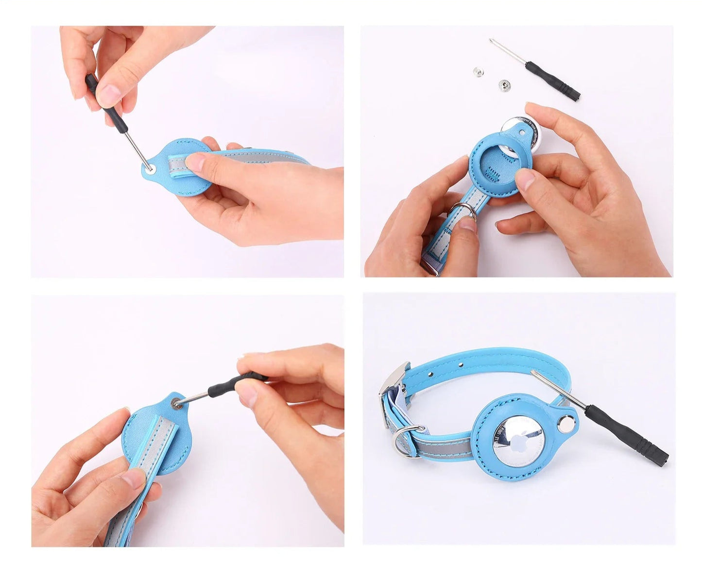 Reflective Cat Collar with Airtag Holder - Anti-Lost Protection