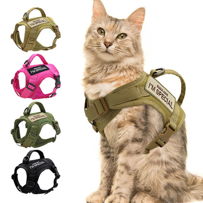 Tactical Nylon Cat Harness with Handle
